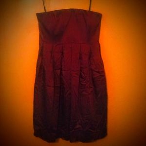 CALVIN KLEIN Women's Size 12 Red Strapless Midi Dress